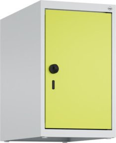 C+P Aufsatzschrank 7035/0024 mit Sicherheits-Drehriegel und 1 Abteil, B/T/H: 50 x 30 x 50 cm, Lichtgrau und Clowngrün - Bild 1