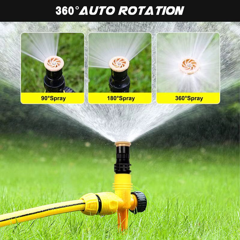 4er-Pack Gartensprinkler mit 360 Grad Drehung, einstellbare Wassersprüher aus Kunststoff zur Rasenbewässerung für Pflanzen und Gemüse inklusive Bodensteckern - Bild 2