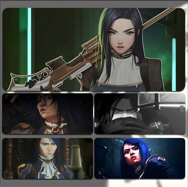 Moetch Anime Spiel Mauspad Caitlyn Kiramman XXL Multicolour Rutschfest für E-Sport und Büro - Bild 1
