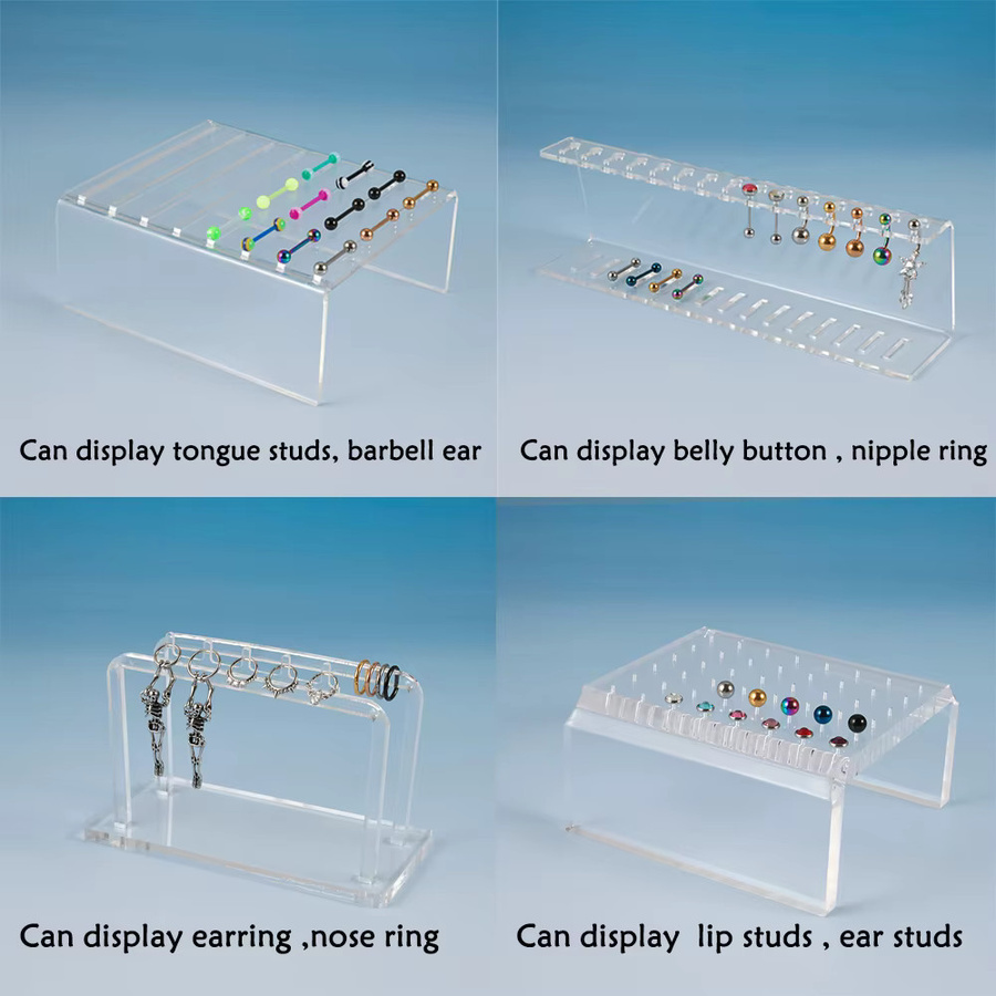 Multifunktionales Schmuck Display Board aus Acryl in Transparent, ideal zur Aufbewahrung von Ohrringen, Piercings und Studs von Rafflesia - Bild 3