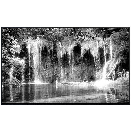 papermoon Infrarotheizung EcoHeat Wasserfall Schwarz Weiss mit Matt-Effekt und App-Steuerung - Bild 2
