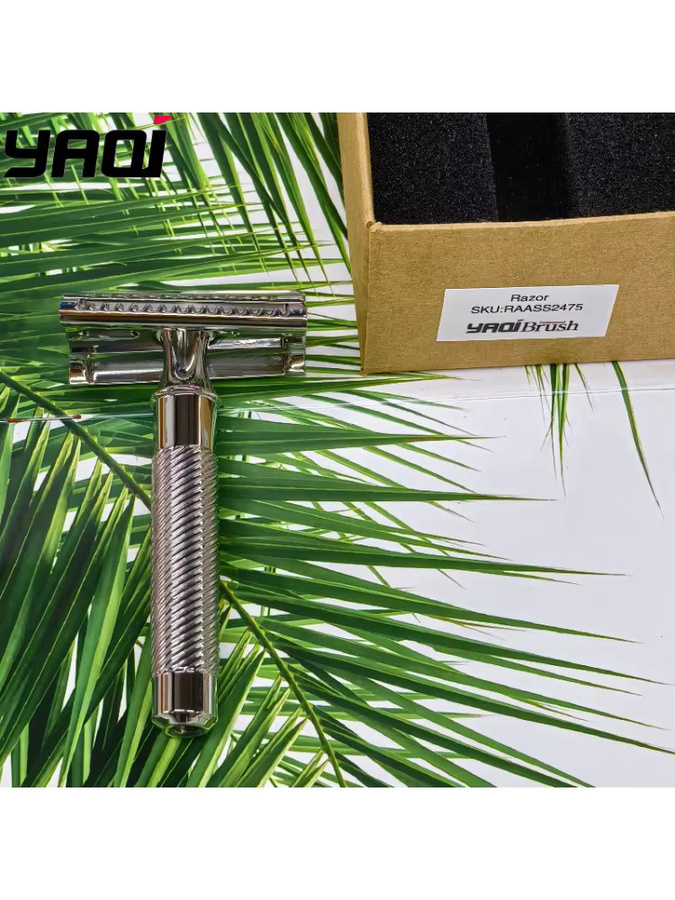 YAQI Slant 37 Edelstahl-Sicherheitsrasierer, 1,00 mm Klingenausfallung - Bild 5