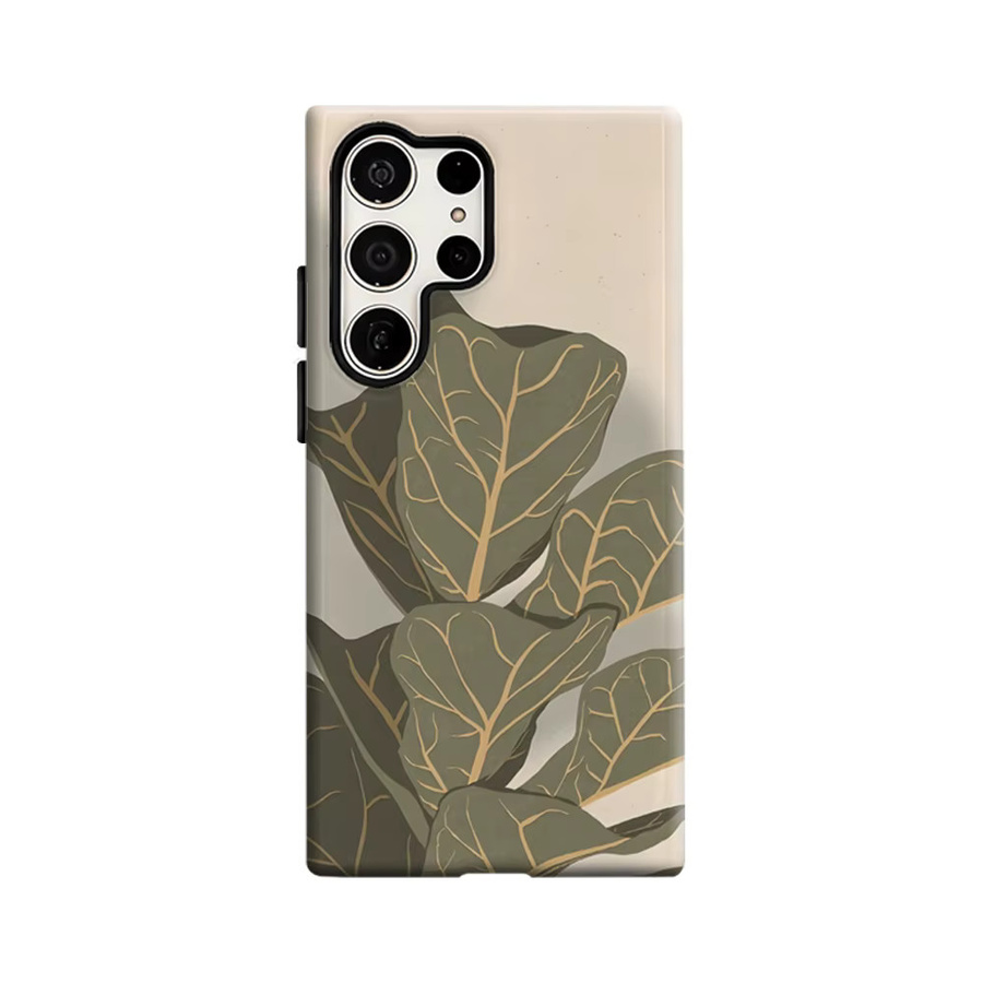 Stoßfeste Handyhülle im Geigenblatt-Feigenadern Design für Samsung Galaxy S26 S25 S24 S23 Ultra Plus mit robuster Doppelschicht-Rückabdeckung - Bild 6