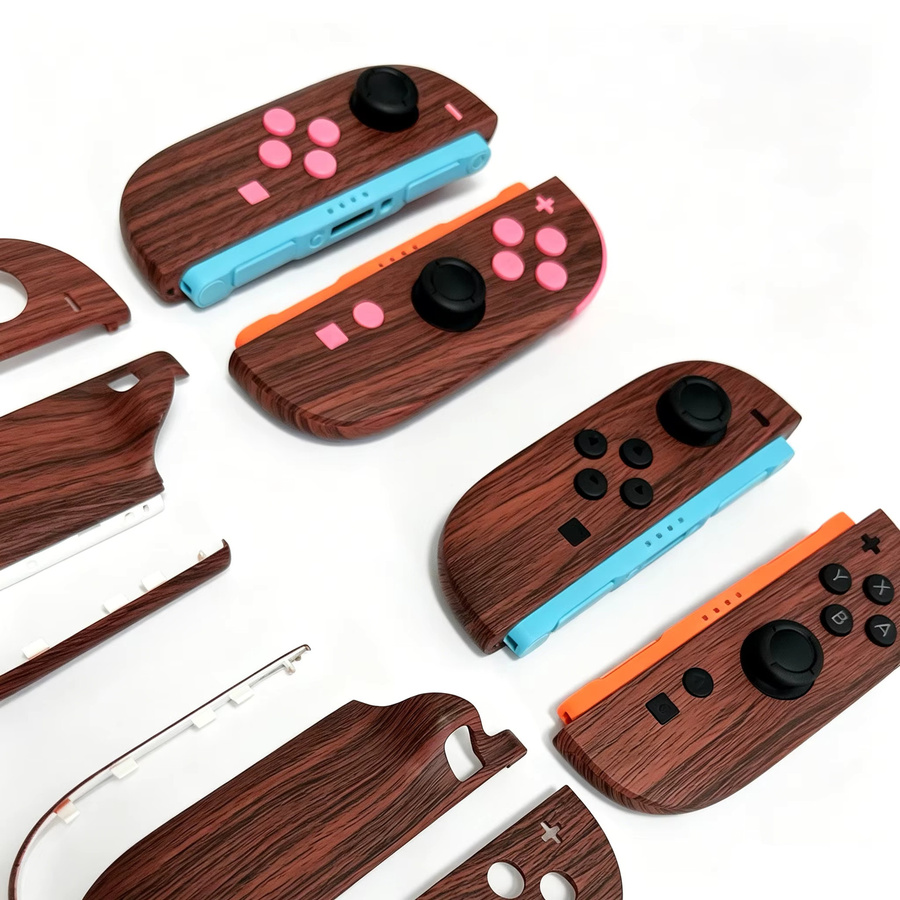 Ersatzgehäuse für Nintendo Switch 2 Joycon in Braun als Reparatur-Set aus Holz - Bild 4
