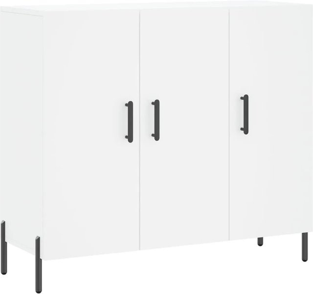 vidaXL Sideboard Modern in Weiß aus Holzwerkstoff und Metall, B/T/H: 90 x 34 x 80 cm - Bild 1