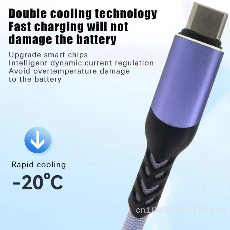 USB-C Ladekabel 120 W mit 6 A für P60 und Mate 60 Serie, lila, Länge: 1,5 m - Bild 3