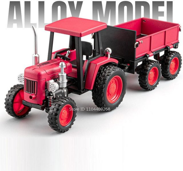 Linyi toy car Retro Gehender Traktor, Modell Spielzeug, 1:32, Metall, mit Licht und Sound, ab 14 Jahren - Bild 1