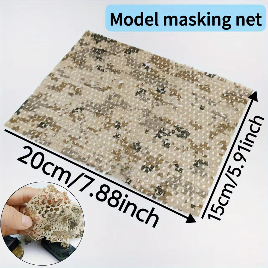 Beiges Abdecknetz für Sandtisch-Szenen und DIY-Mikrolandschaften als dekoratives Tarntuch - Bild 3