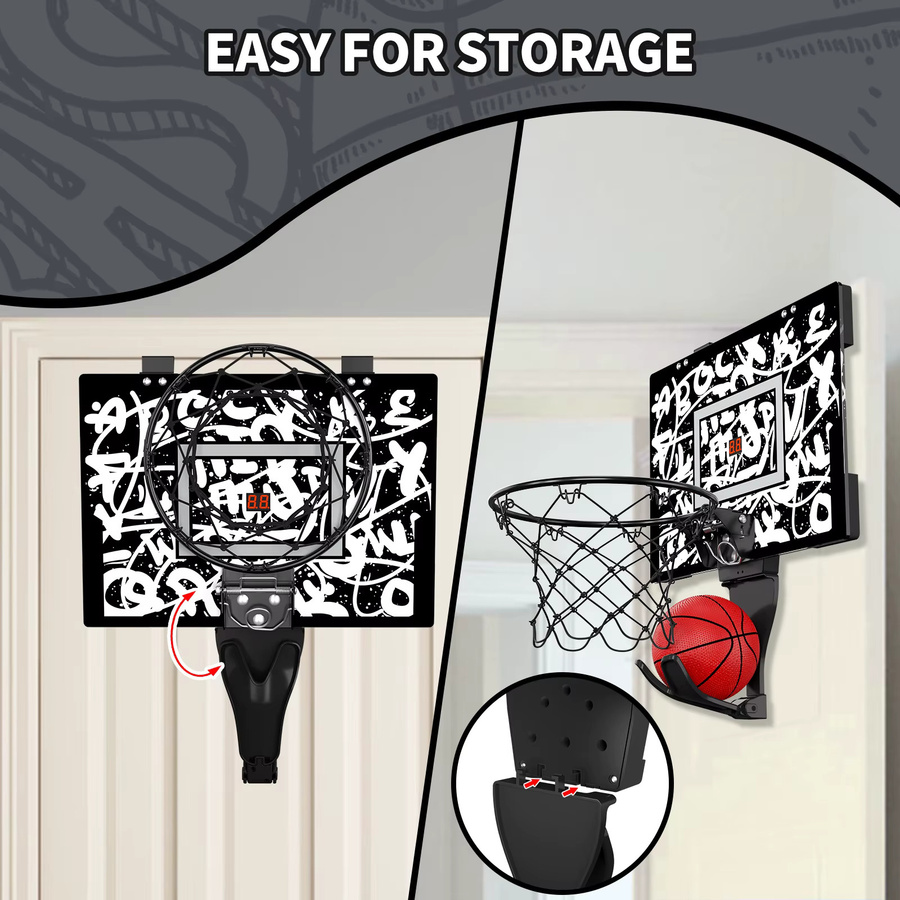 QDRAGON Mini Basketballkorb, Ball Sport, mit Licht und Sound - Bild 2