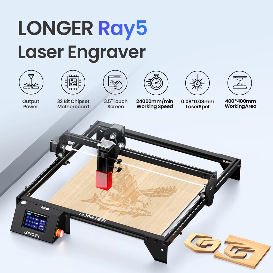 LONGER RAY5 5W Lasergravierer mit 3,5 Zoll Touchscreen, Offline Carving und 32-Bit-Chipsatz, verbesserbares Lasermodul - Bild 3