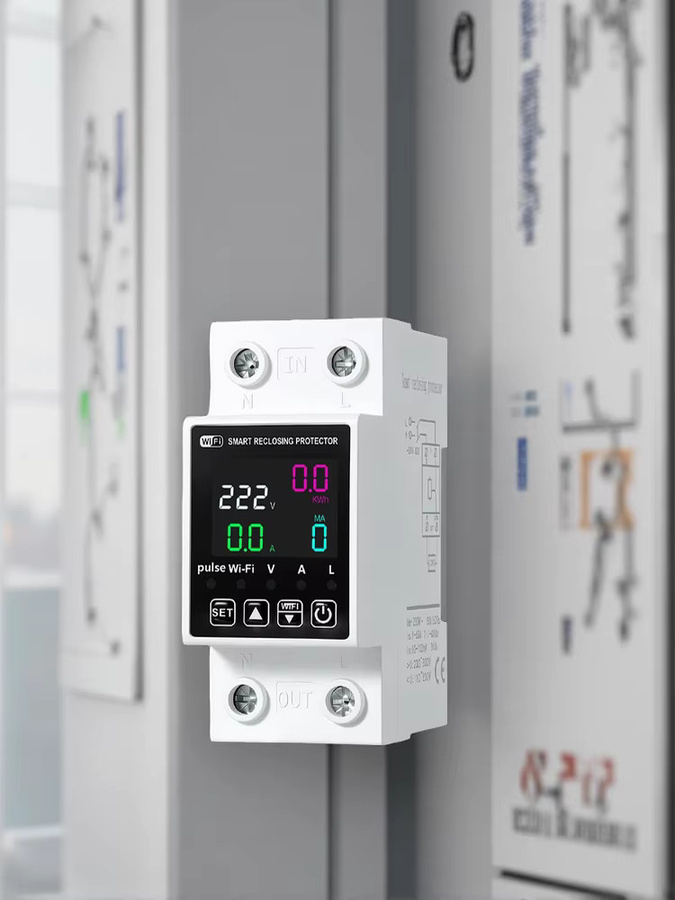 TUYA WIFI Intelligenter RCD Leckstromschutzschalter mit APP-Steuerung, Weiß, 63 A - Bild 4