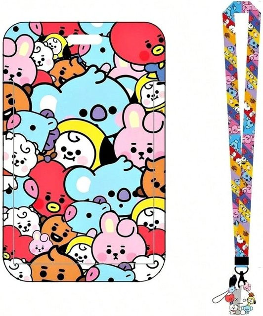 LINE FRIENDS Schlüsselanhänger mit Kartenhalter, Unisex - Bild 1