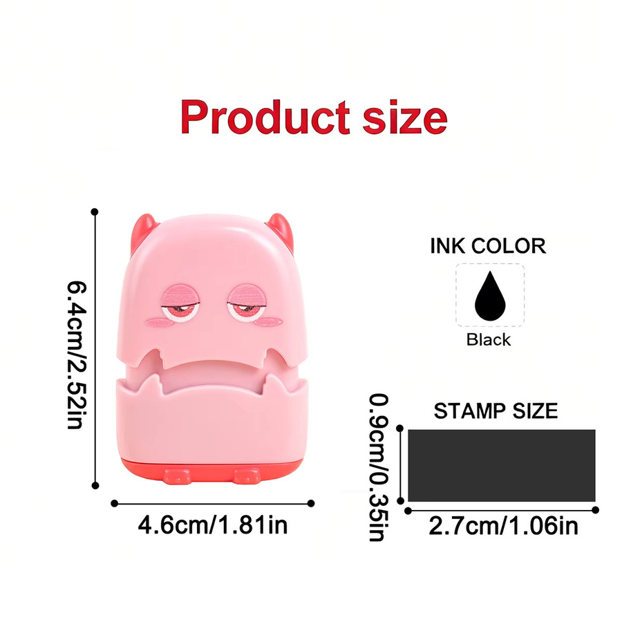 Personalisierter Baby-Namensstempel in Pink mit wasserfester Tinte für Kleidungsetiketten und Baumwolle - Bild 3