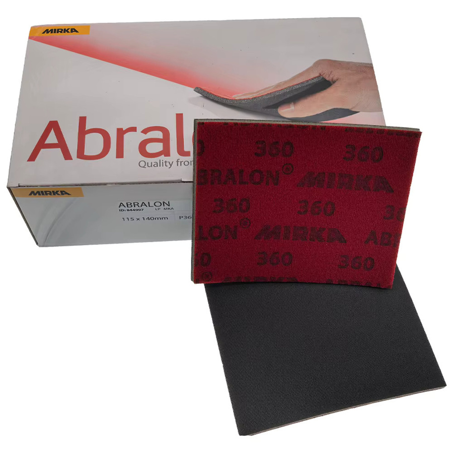 Mirka Abralon Schleifscheibe Schwamm Schleifpapier 360 Körnung für Holz und Auto, Durchmesser: 115 mm, B/T/H: 115 x 140 mm, trocken und nass anwendbar - Bild 5