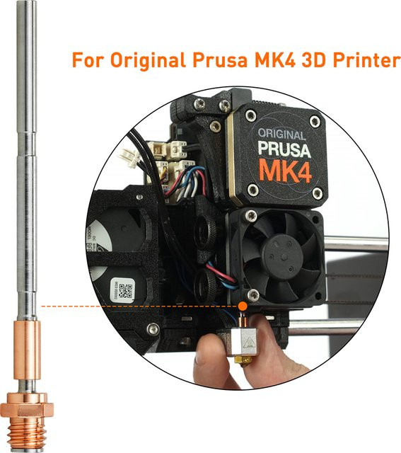 Bimetall-Heatbreak-Adapter aus Kupfer und Titan-Legierung für Prusa I3 MK4 / XL Nextruder 3D-Drucker in Gold und Silber - Bild 1