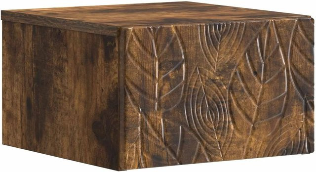 vidaXL Wandmontierter Nachttisch in Geräuchert Eiche, Braun, B/T/H: 49 x 34,5 x 20 cm - Bild 1