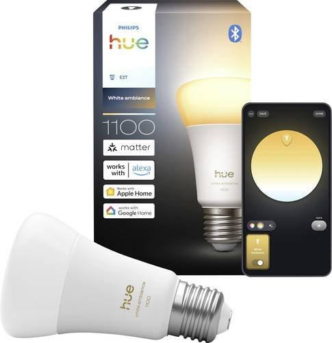 Philips Hue White Ambiance LED-Leuchtmittel E27 dimmbar Weiß - Bild 1