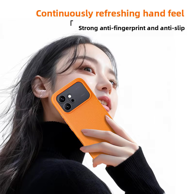 Schutzhülle für Huawei Honor 600 und Honor 600 Pro, matte magnetische MagSafe-Hülle aus hartem PC in Weiß und Orange - Bild 4