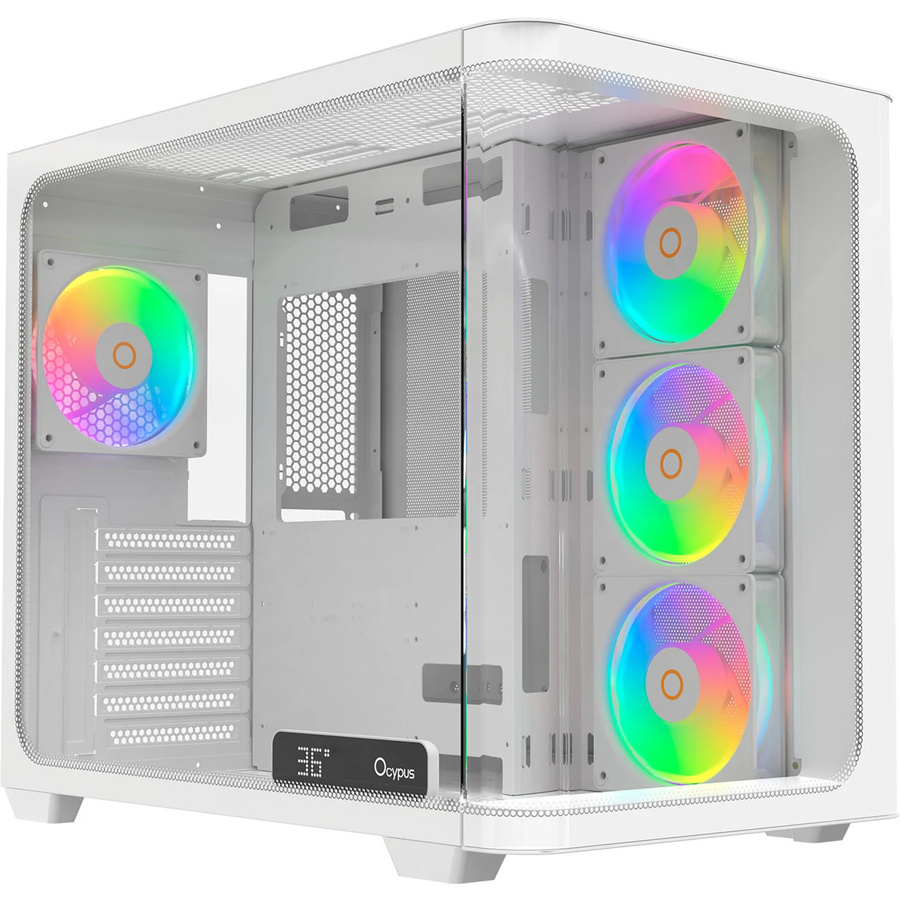 Ocypus Iota C70 Curve ARGB Digital ATX Tower-Gehäuse in Weiß mit USB-C - Bild 1