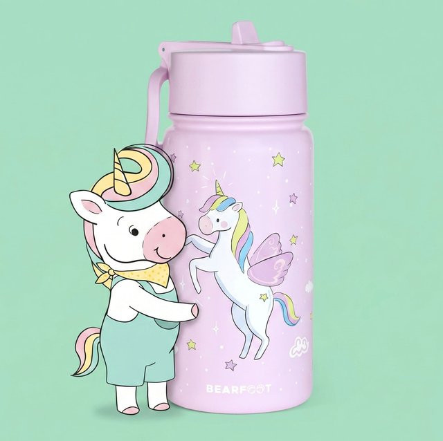 Bearfoot Thermoflasche in Pink mit 400ml Füllmenge - Bild 1