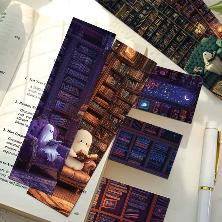 30 Stück Ästhetische Geister-Lesezeichen aus Papier, Mehrfarbig, DIY Schreibwaren für Studenten und Bücherliebhaber - Bild 2