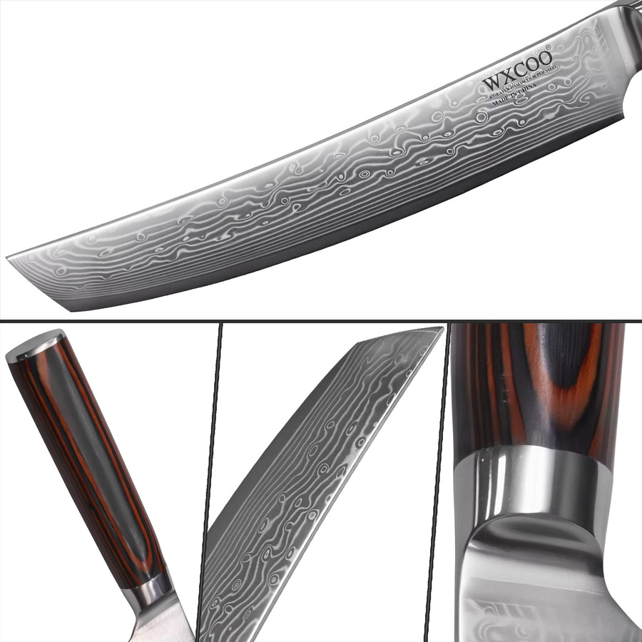 WXCOO Professionelles Japanisches Kochmesser aus Holz für Fleisch, Sushi und Obst - Bild 5