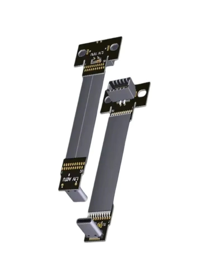 SPEEDIER USB 3.2 Gen2x2 Typ-C auf Typ-E Flachverlängerungskabel mit 90-Grad-Winkel für ITX/ATX-Motherboard und A4-Gehäuse, 20 Gbit/s - Bild 4