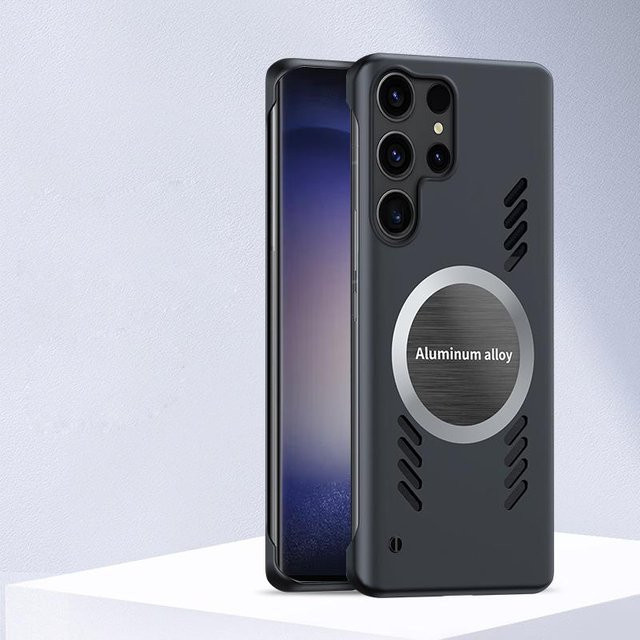 Magnetische Samsung Handyhülle mit Graphen Wärmeableitung und Kühlung in Schwarz, Grün oder Orange für Samsung Galaxy S26 S25 S24 S23 Ultra S22 Plus S21 FE Rahmenlose Abdeckung - Bild 1