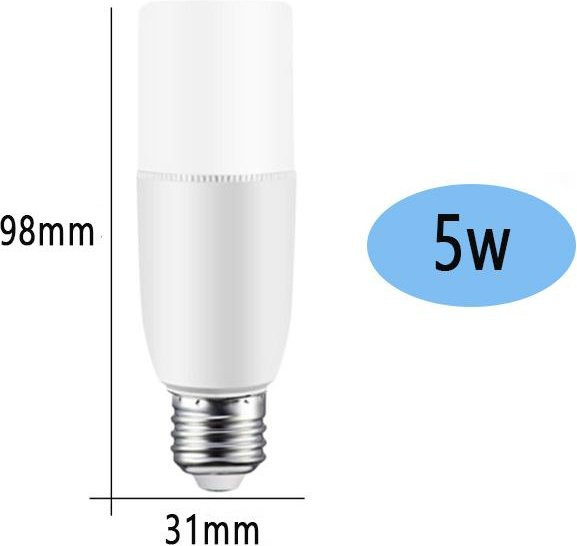 Yongkomo LED Zylindrische Mais Birne E27 E14 Glühbirne 5W Weiß - Bild 1