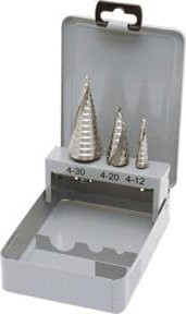 Kraftwerk 3-teiliges Stufenbohrersatz Set aus HSS-E Co5 in Silber - Bild 1