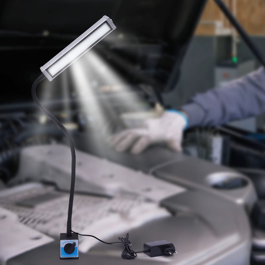 Magnetische Arbeitsleuchte mit 60 LEDs und flexiblem Schwanenhals, 10 W, IP67 wasserdicht, Schwarz, Kaltweißes Licht für Werkstatt und Industrie - Bild 4