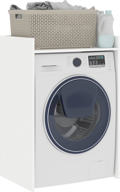 Waschmaschinenschrank Yiwydaa in Weiß, modern und freistehend, B/T/H: 67,5 x 48 x 97 cm - Bild 1