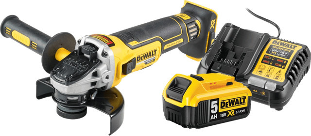 DeWalt DCG405NT-XJ Akku-Starterset mit 5,0 Ah Akku, Gelb - Bild 1