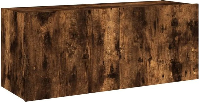 vidaXL TV-Wandschrank mit LED-Leuchten in Räuchereiche, modern, B/T/H: 100 x 35 x 41 cm - Bild 1