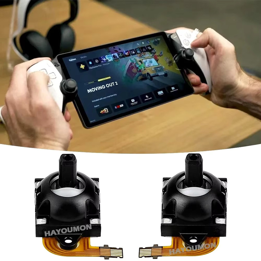 Hayoumon Ersatz-Hall-Effekt-Joystick Set für PS Portal, linker und rechter Thumbstick in Schwarz - Bild 4