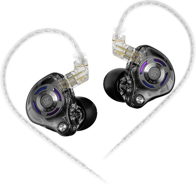 KZ Gale In-Ear Kopfhörer HIFI Bass Gaming Dynamic Headset mit abnehmbarem 2PIN Kabel in Schwarz - Bild 1
