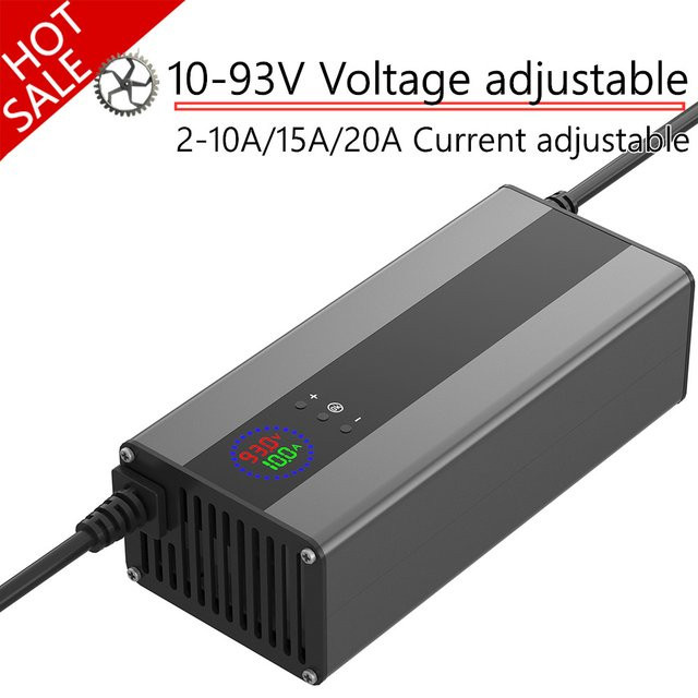 Southrol Schnellladegerät für Li-Ion und LiFePO4 Batterien, einstellbar 48V bis 84V, 15A, kompatibel mit 13S bis 24S - Bild 1