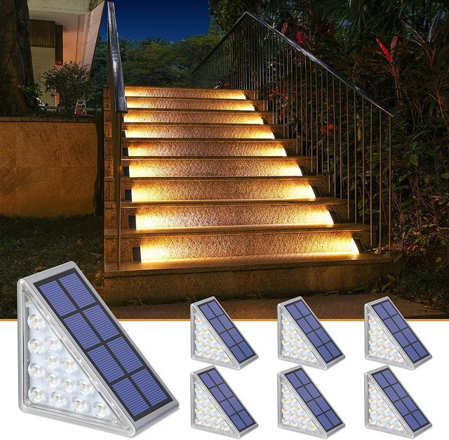 AMARYLLIS Solar-LED-Stufenleuchte IP67 wasserdicht für Garten und Terrasse - Bild 1