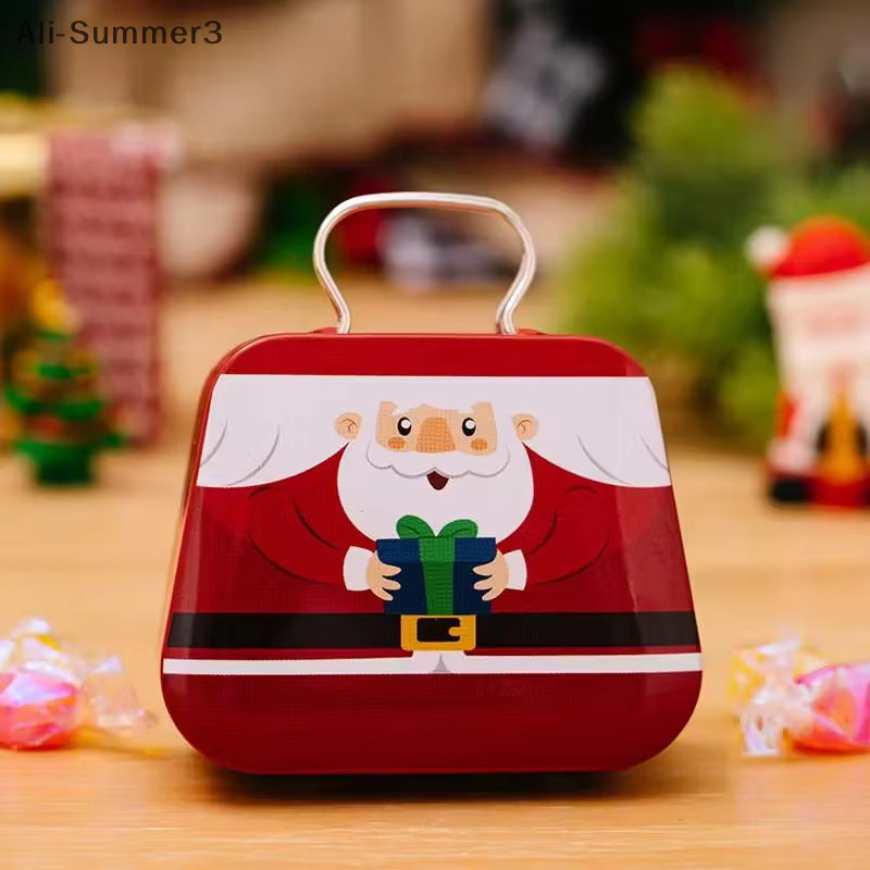 Bunte Weihnachts-Geschenkboxen aus Metall als Tragetaschen für Süßigkeiten und Kekse für Kinder - Bild 4