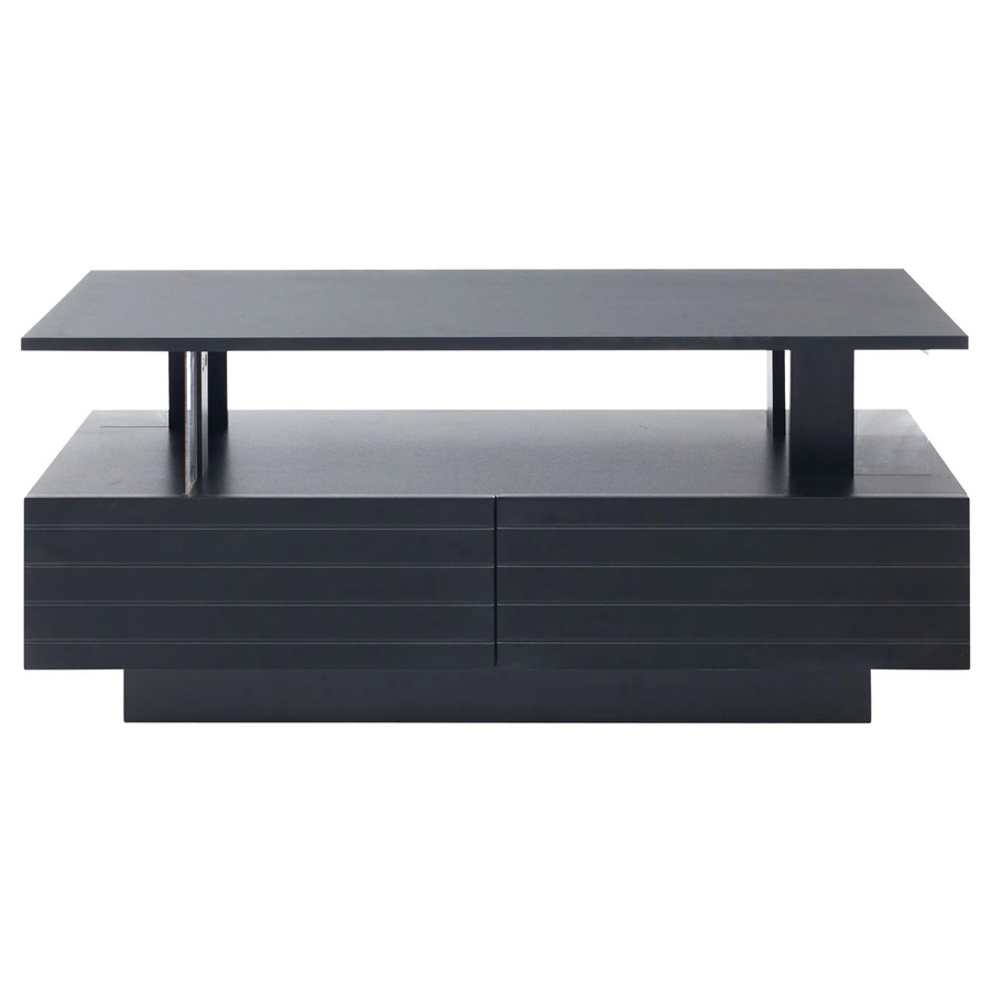 okwish Couchtisch mit LED-Aufbewahrung und App-Steuerung aus Acryl in Schwarz, B/T/H: 100 x 50 x 42,5 cm - Bild 2