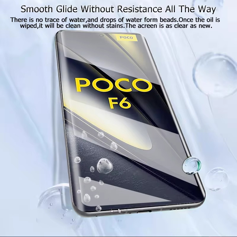3er-Pack Gehärtetes Glas Displayschutzfolie für Xiaomi Poco F6, Transparent, 9H Fingerabdruck-Entsperrung und Anti-Explosions-Schutz - Bild 5