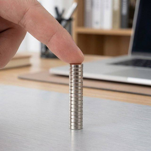 Set aus Scheibenmagneten in Silber für Schilder, Poster und Schmuckherstellung, Durchmesser: 20 mm, Dicke: 2 mm und Durchmesser: 5 mm, Dicke: 1 mm - Bild 1