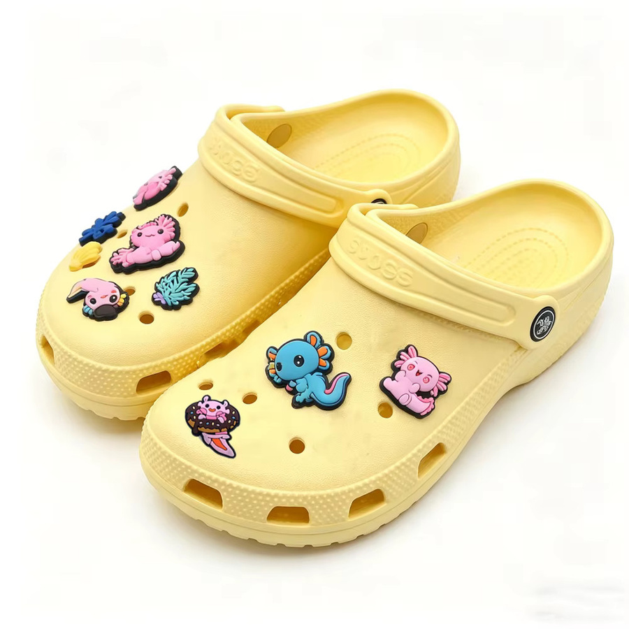 Potdemiel Schuhzubehör, Cartoon-Salamander, PVC, Rosa und Blau - Bild 4