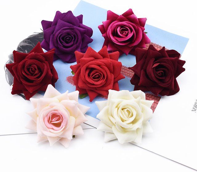 TTCY Künstliche Flanell Rosen in Multicolor als Dekoration für Hochzeit, Party und DIY-Geschenke - Bild 1