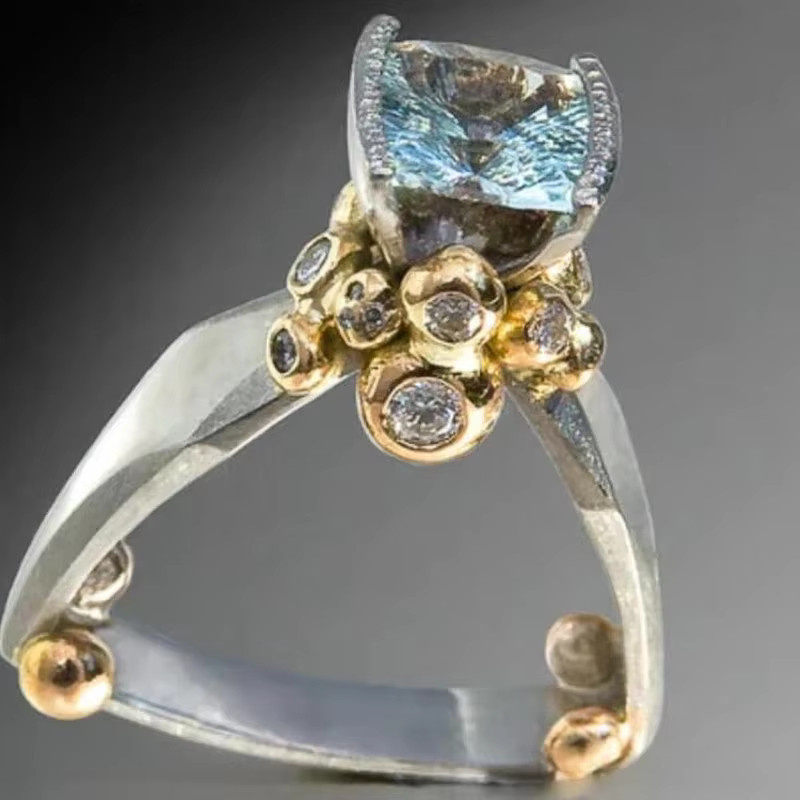 Huitan Damenring, Bicolor, Zirkonia, Damen - Bild 4
