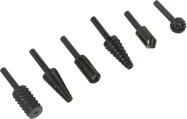 LUX-TOOLS 6-teiliger Fräsersatz aus Stahl in Schwarz für Holz und Metall - Bild 1