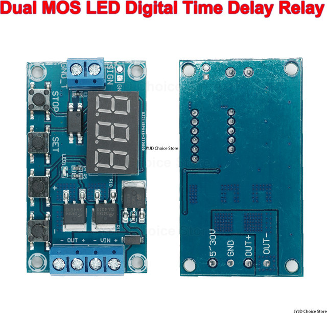 DC 5V-36V Trigger Cycle Delay Timer Switch Relaismodul mit LED-Anzeige in Blau - Bild 1