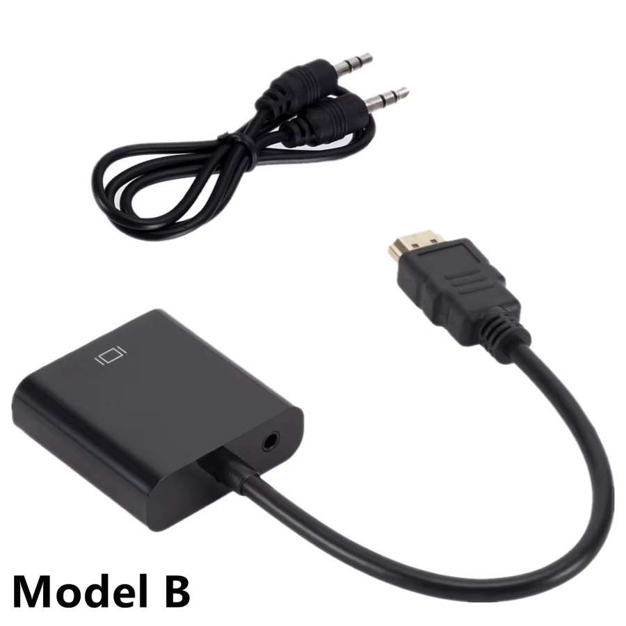 Mrgabwte HDMI auf VGA Konverter Adapter in Schwarz mit Audio-Stromversorgung für 1080P HDTV, Tablet, Projektor, PC und TV - Bild 4