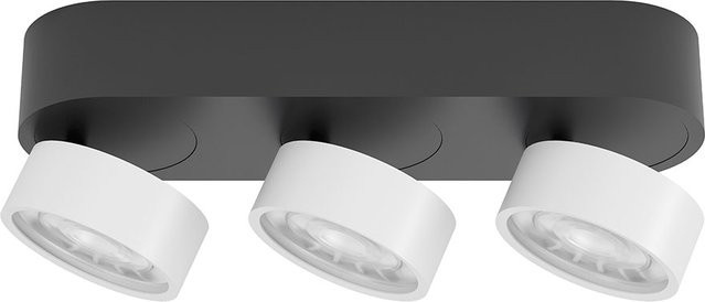 LUX-IT Swing 75 Round LED-Deckenstrahler 3-flammig, Schwarz und Weiß, dimmbar mit dim2warm (1800K - 3000K) - Bild 1