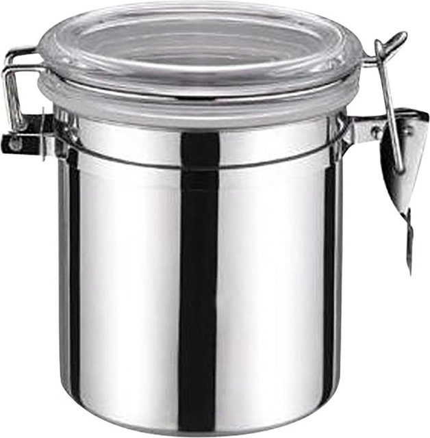 Luftdichter Edelstahlbehälter von CosyHome in Grau zur Aufbewahrung von Kaffee, Tee oder Milchpulver, B: 10 cm, T: 12,5 cm - Bild 1